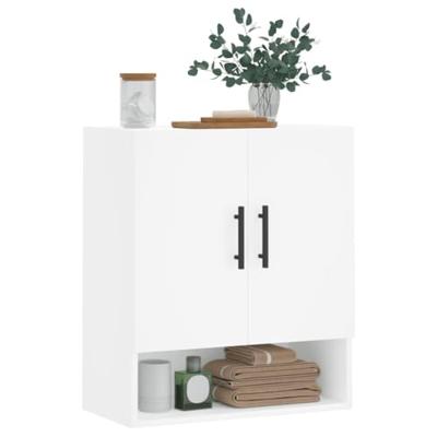 Wandkast 60x31x70 cm bewerkt hout wit - thumbnail