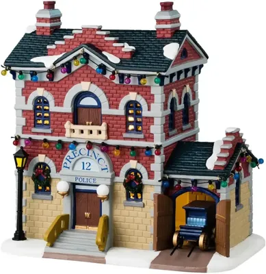 Precinct 12 Police 16x26x26 cm Kersthuisje LEMAX - Lemax
