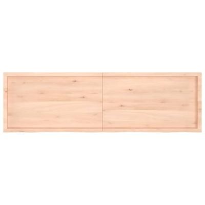 VidaXL Wastafelblad 200x60x(2-4) cm onbehandeld massief hout