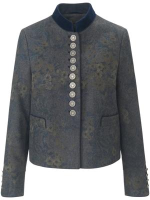 Jas met staande kraag van fluweel Van Schneiders Salzburg blauw