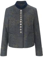 Jas met staande kraag van fluweel Van Schneiders Salzburg blauw - thumbnail