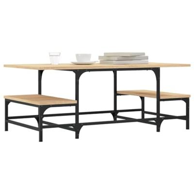 Salontafel 100x50,5x40 cm bewerkt hout sonoma eikenkleurig