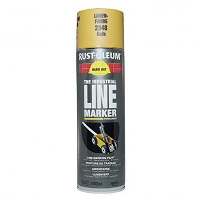 Rust-Oleum lijnmarkering - Hard Hat - geel - mat - 0.5l - spuitbus Rust-Oleum lijnmarkering - Hard Hat - geel - mat - 0.5l - spuitbus