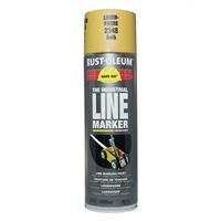 Rust-Oleum lijnmarkering - Hard Hat - geel - mat - 0.5l - spuitbus - thumbnail