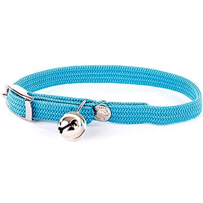 HALSBAND KAT ELASTISCH NYLON TURQUOISE 30X1 CM