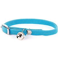 HALSBAND KAT ELASTISCH NYLON TURQUOISE 30X1 CM - thumbnail