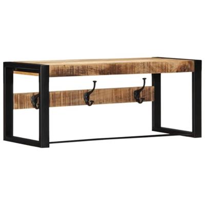 VidaXL Kapstok 80x35x35 cm massief ruw mangohout