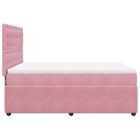 Boxspring met matras fluweel roze 160x200 cm - thumbnail