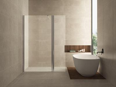 Wiesbaden zijwand + scharnierprofiel 400x2000 10 mm NANO glas