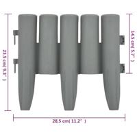 Gazonranden 36 st 10 m PP grijs - thumbnail