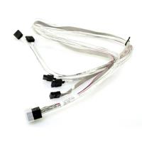 Supermicro - SAS interne kabel - met zijbanden - 4x Mini SAS HD (SFF-8643) (M) naar SATA, zijband (V) - 9090757575 cm - thumbnail