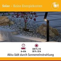 Paulmann 94262 Ilias Staande lamp op zonne-energie met bewegingsmelder Energielabel: G (A - G) 1.20 W Warmwit Antraciet - thumbnail