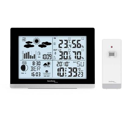 Technoline klok met weerstation WS 6762, digitaal, radiogestuurd, ft 15,8 x 4 x 11,3 cm