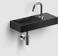 Clou Vale keramiek fontein 45x19x7cm kraangat rechts zwart mat CL/03.30162.01.R - thumbnail