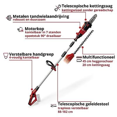 Einhell GE-HC 18 Li T Solo - Accu Tuin-Multitool | 18V | Zonder accu en lader - 3410800 3410800