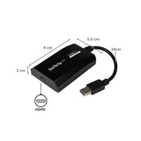 .com USB 3.0 naar HDMI externe Multi-Monitor grafische videoadapter voor Mac/ pc – DisplayLink gecertificeerd - HD 1080p - Externe video-adapter - USB 3.0 - HDMI - zwart - thumbnail
