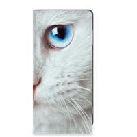 Motorola Moto G13 | G23 | Hoesje maken | Witte Kat - thumbnail