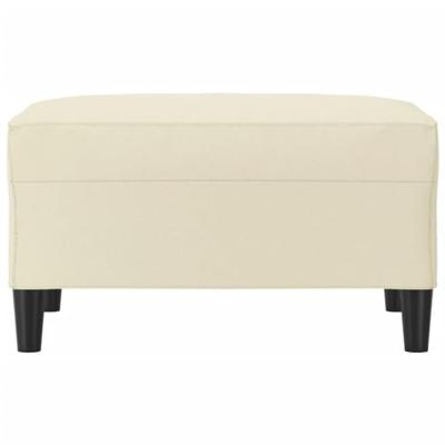 Voetenbank 70x55x41 cm kunstleer crmekleurig