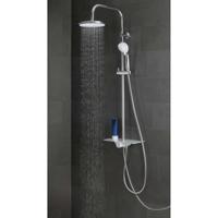 Regendouche Opbouwset Schutte Aquastar 5 Functies met Planchet Chroom Wit - thumbnail