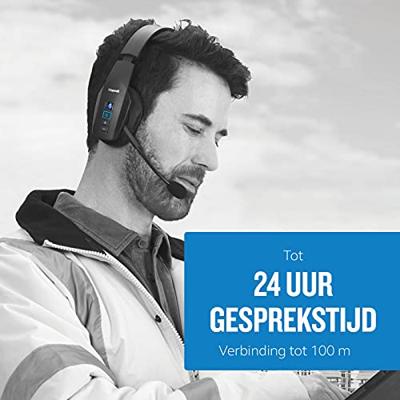 Jabra BlueParrott B450-XT Mono Bluetooth Over-The-Ear Headset, 96% Ruisonderdrukking met Stembediening voor op de Weg en Luide Omgevingen, Zwart