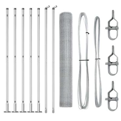 VidaXL Afrasteringspaal zilver 10 x 0,8 m (13 mm gaas) staal