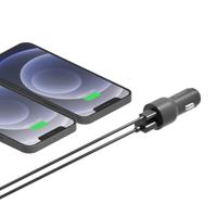 Cygnett 2-port auto oplader (20W) - Black - thumbnail