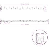 Doos met onderdelen voor schuifdeur 427 cm staal zwart - thumbnail