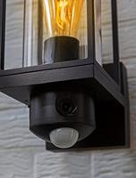 Lutec WandlampFlair zwart met camera - 5288811012 - thumbnail