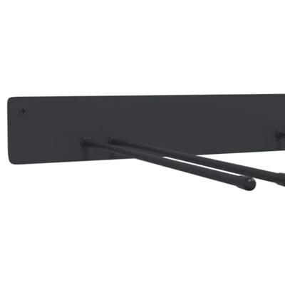 VidaXL Tuingereedschapsrekken 4 st wandmontage staal zwart