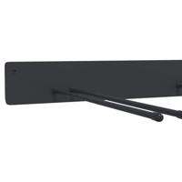 VidaXL Tuingereedschapsrekken 4 st wandmontage staal zwart - thumbnail