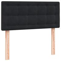 Boxspring met matras fluweel zwart 80x220 cm - thumbnail