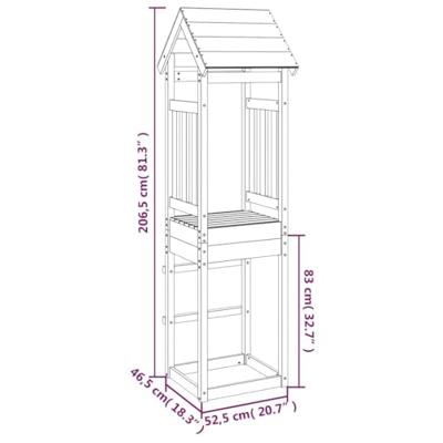 VidaXL Speeltoren 52,5x46,5x206,5 cm geïmpregneerd grenenhout