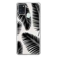 Samsung Galaxy A21s siliconen telefoonhoesje - Palm leaves silhouette - thumbnail