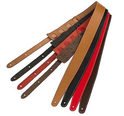 Fender 2" Essentials Leather Strap Red gitaarband