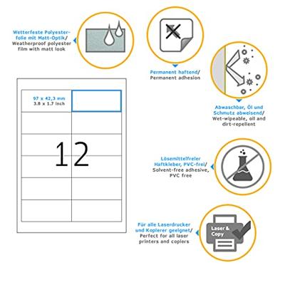 Etiket HERMA 4586 97x42.3mm weerbestendig transparant mat 120stuks Etiket HERMA 4586 97x42.3mm weerbestendig transparant mat 120stuks