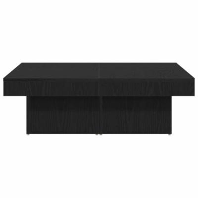 Salontafel Zwart eiken 90 x 90 x 28 cm Bewerkt hout
