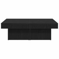 Salontafel Zwart eiken 90 x 90 x 28 cm Bewerkt hout - thumbnail