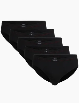 5-pack heren slips zwart - 740921 - Zwart heren ondergoed multipack - L - Onderbroek heren heren - Ondergoed heren heren - L - Onderbroek heren -