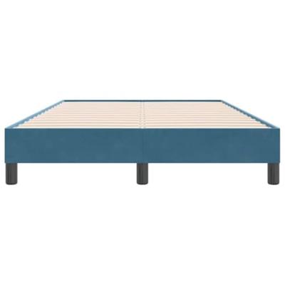 Boxspring zonder matras fluweel donkerblauw 120x220 cm