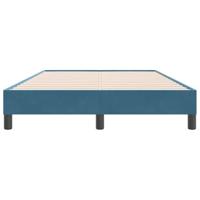 Boxspring zonder matras fluweel donkerblauw 120x220 cm - thumbnail