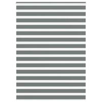 VidaXL Zebra rolgordijn 155x230 cm stofbreedte 150,9 cm donkergrijs - thumbnail