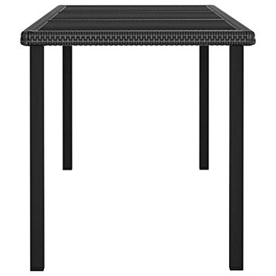 VidaXL Tuintafel 180x70x73 cm poly rattan zwart VidaXL Tuintafel 180x70x73 cm poly rattan zwart