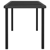 Tuintafel 180x70x73 cm poly rattan zwart - thumbnail
