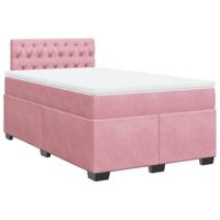 Boxspring met matras fluweel roze 120x190 cm - thumbnail