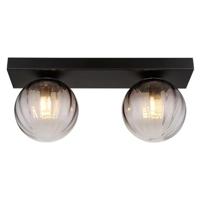 Globo 2-lichts plafondlampDallerta smoke glas - 15216-2 - thumbnail