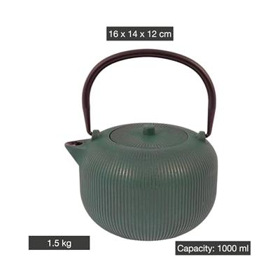 POINT-VIRGULE - Koffie & Thee - Theepot gietijzer 1,00l Forest Green