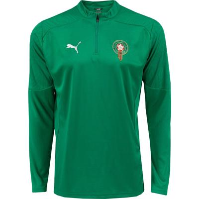 PUMA Marokko Trainingstrui 1/4-Zip 2024-2026 Kids Groen Zilver PUMA Marokko Trainingstrui 1/4-Zip 2024-2026 Kids Groen Zilver