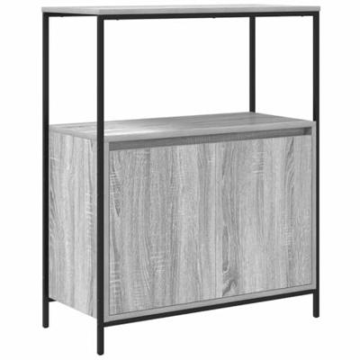 Badkamermeubel met planken 76,5x35x95 cm grijs Sonoma