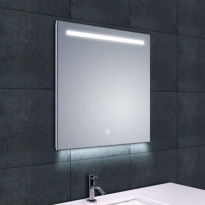 Wiesbaden Ambi One Vierkante LED Badkamerspiegel 60x60cm - Dimbaar met Spiegelverwarming