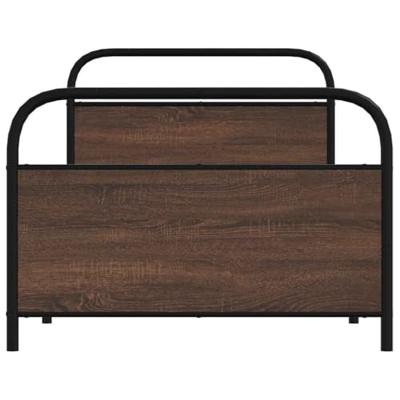 Bedframe zonder matras bewerkt hout bruin eikenkleur 100x190 cm